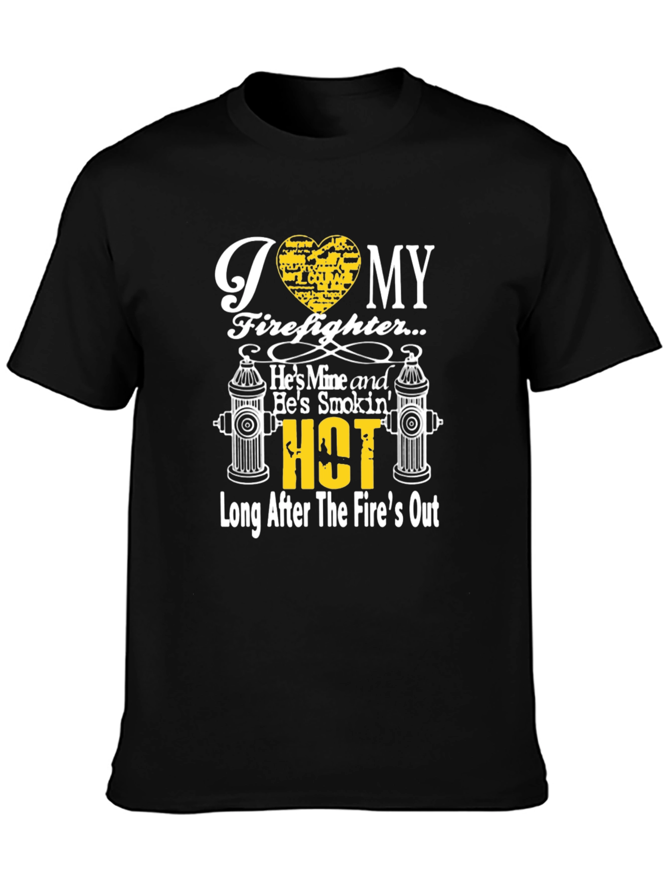 I Heart My Firefighter Graphic T-Shirt