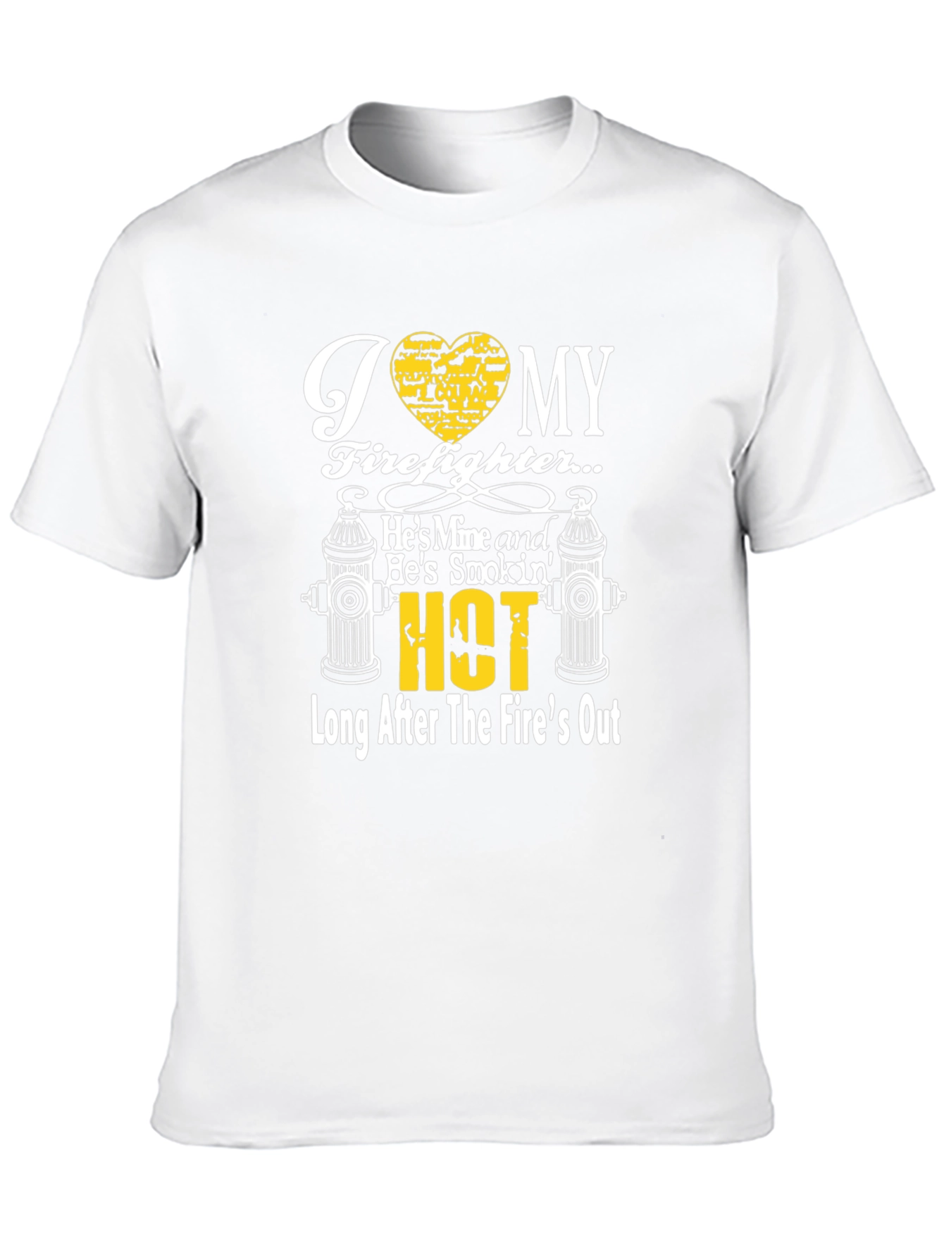 I Heart My Firefighter Graphic T-Shirt