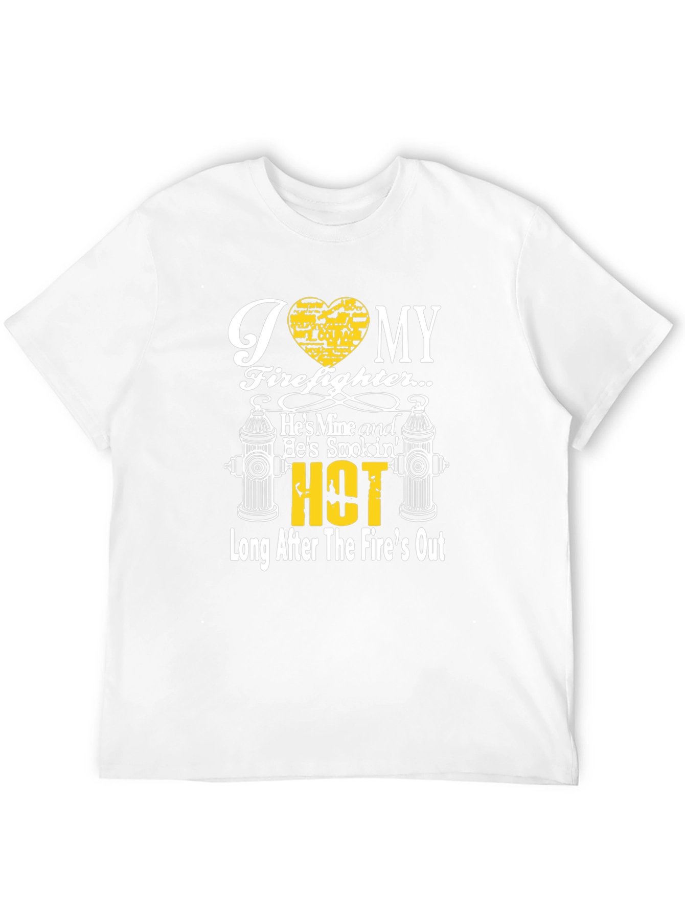 I Heart My Firefighter Graphic T-Shirt