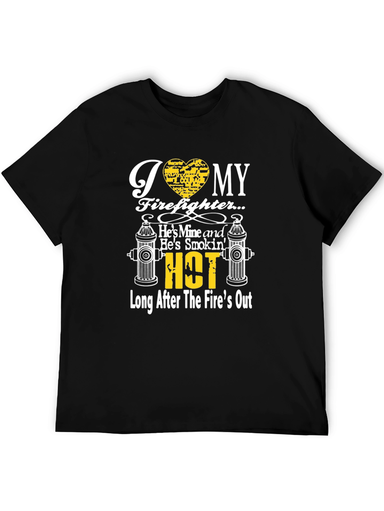 I Heart My Firefighter Graphic T-Shirt