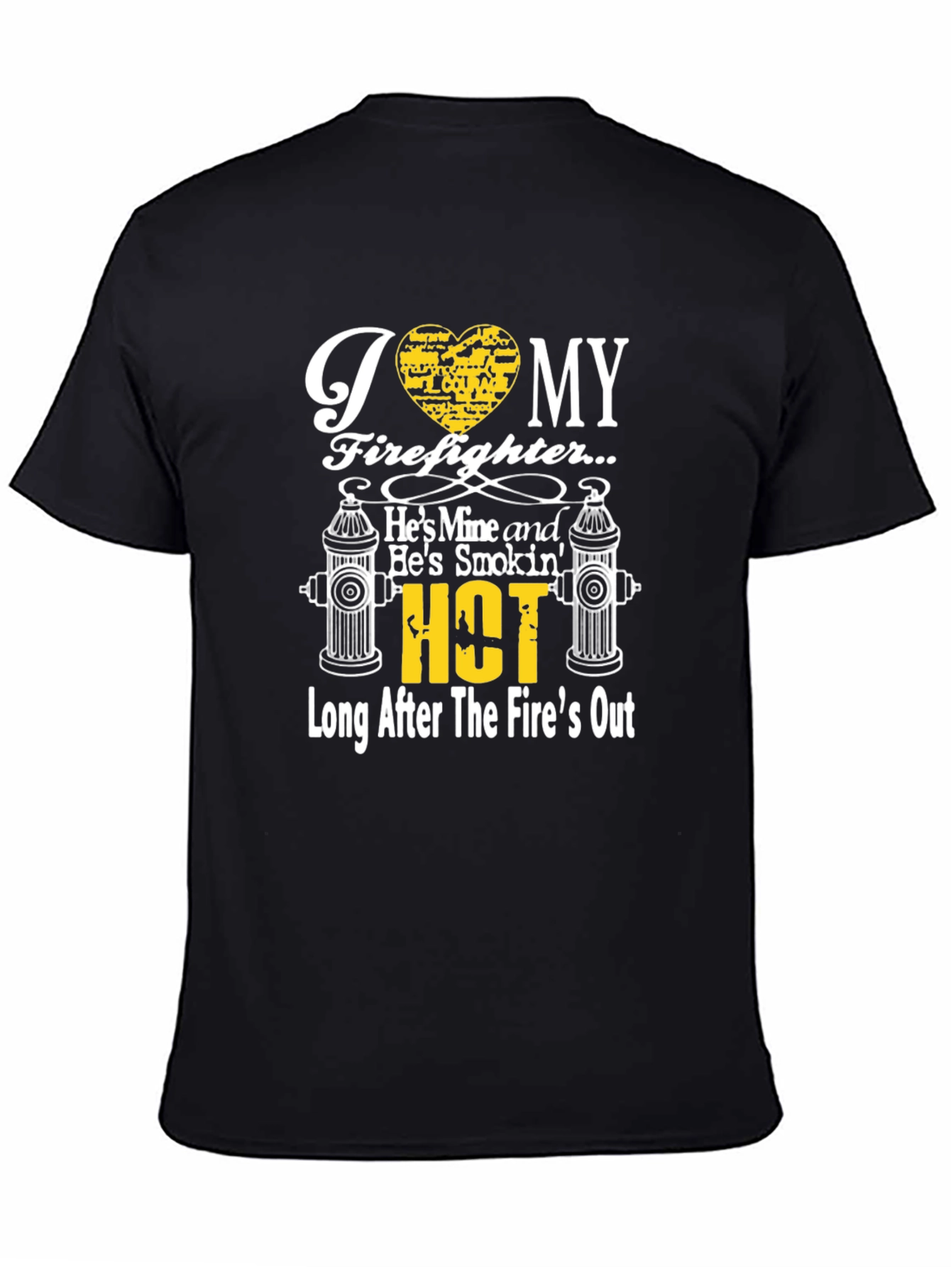 I Heart My Firefighter Graphic T-Shirt