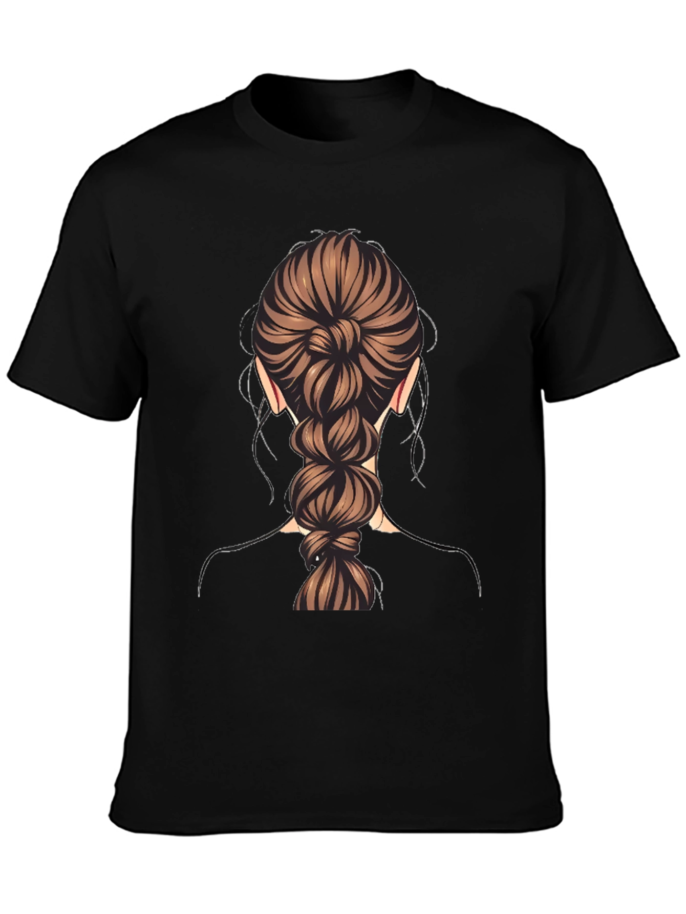 Braided Hair Graphic Tee - Stylish & Unique Design