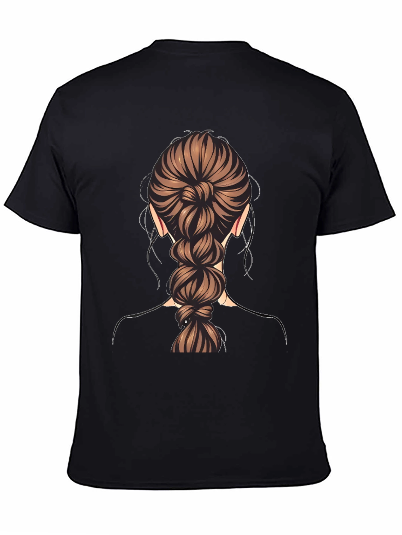 Braided Hair Graphic Tee - Stylish & Unique Design