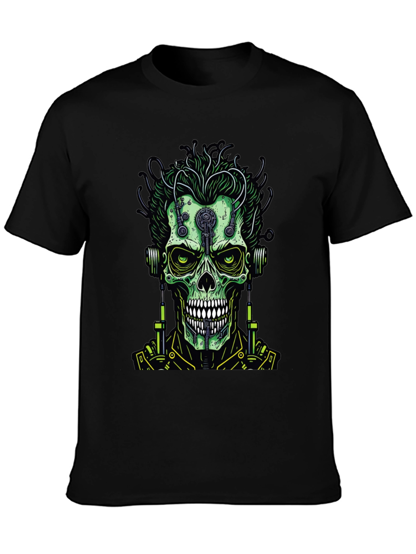 Cyberpunk Skull T-Shirt - Edgy Graphic Tee