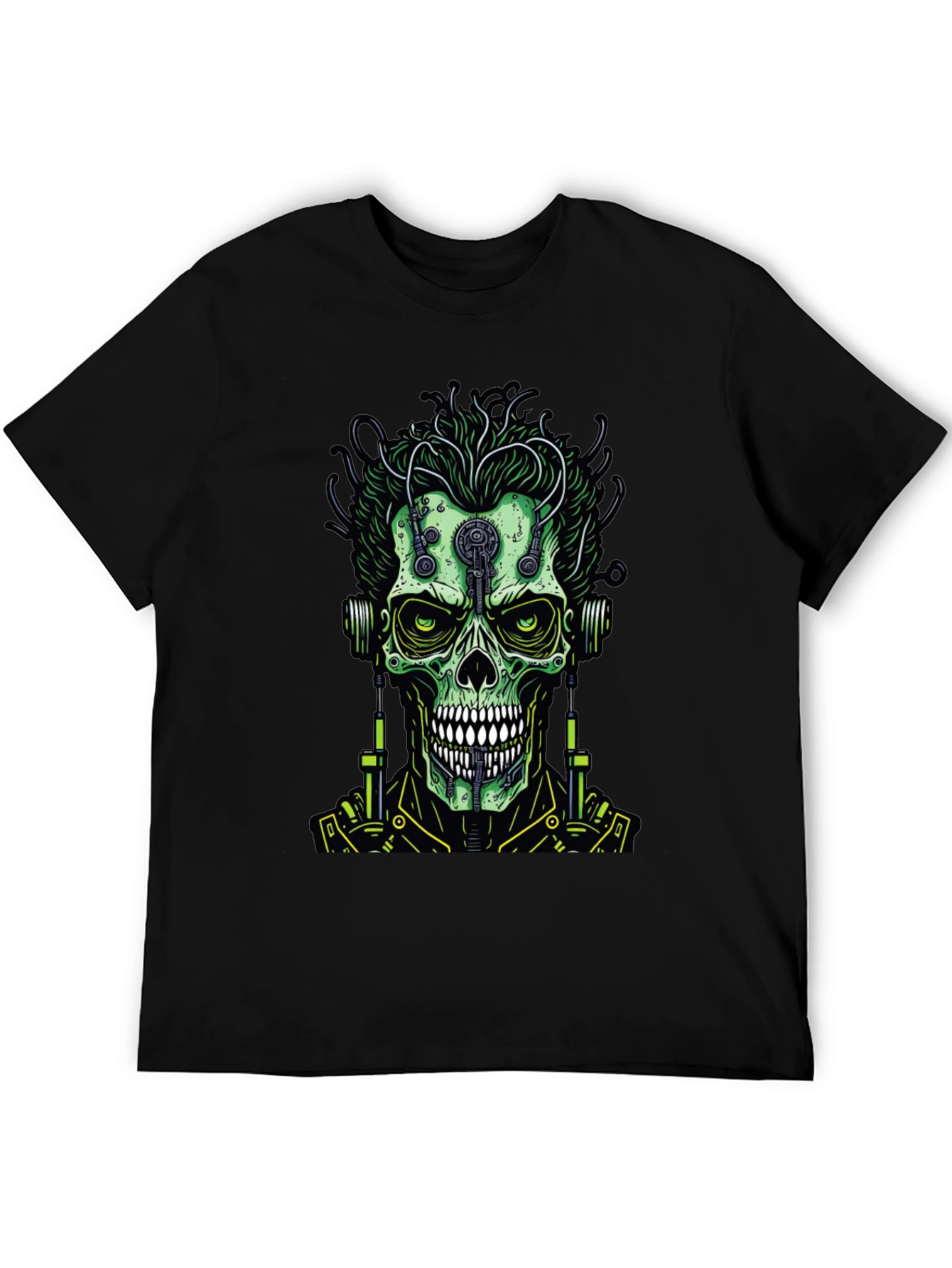 Cyberpunk Skull T-Shirt - Edgy Graphic Tee