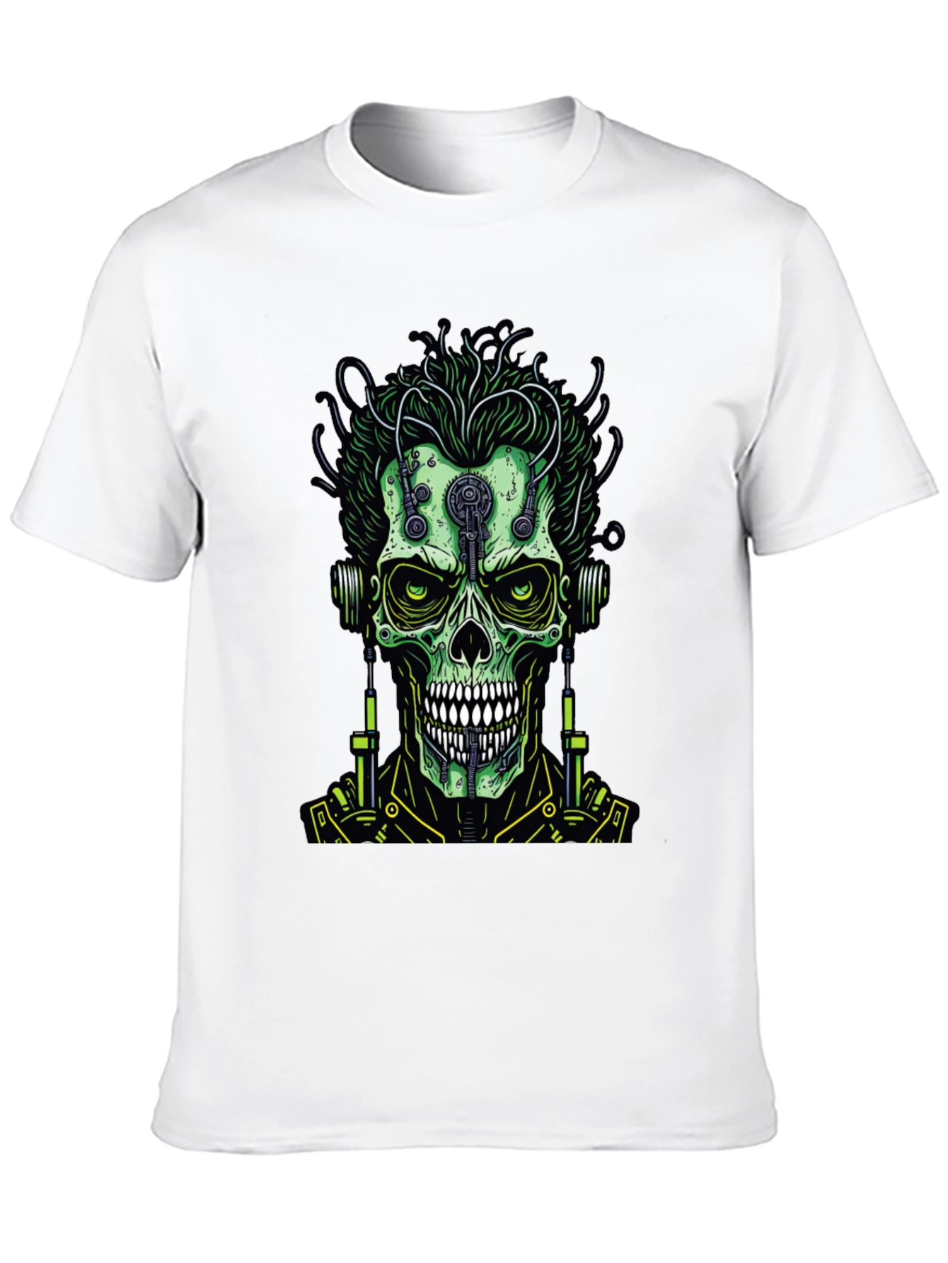 Cyberpunk Skull T-Shirt - Edgy Graphic Tee