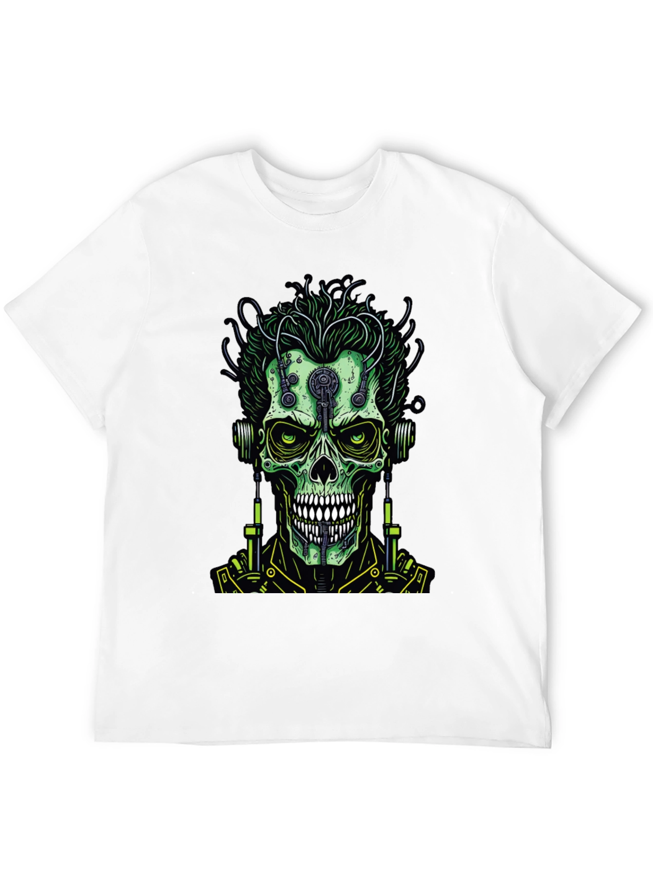 Cyberpunk Skull T-Shirt - Edgy Graphic Tee