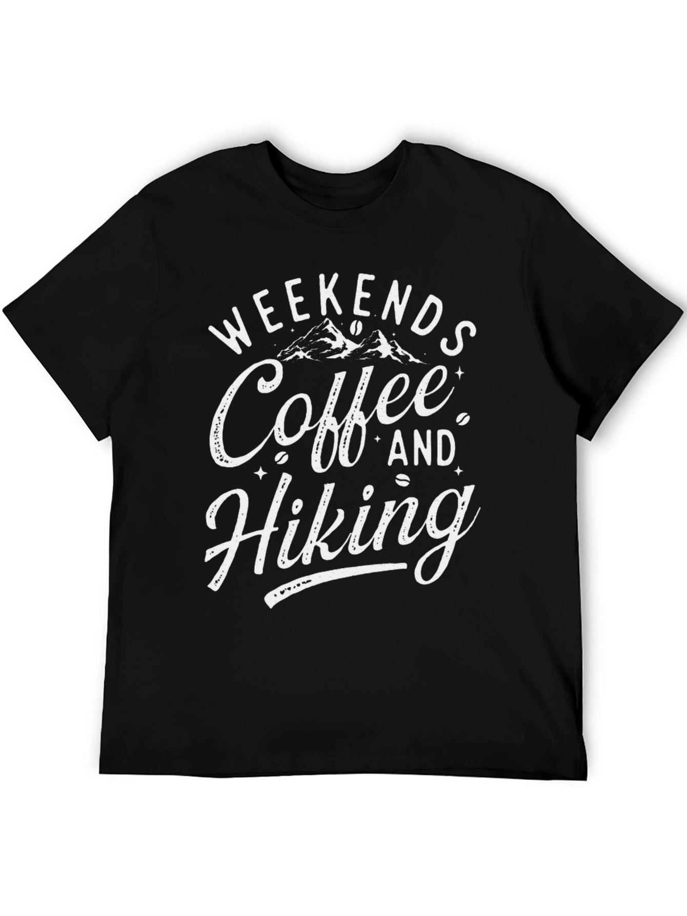 Weekends Coffee and Hiking Black T-Shirt