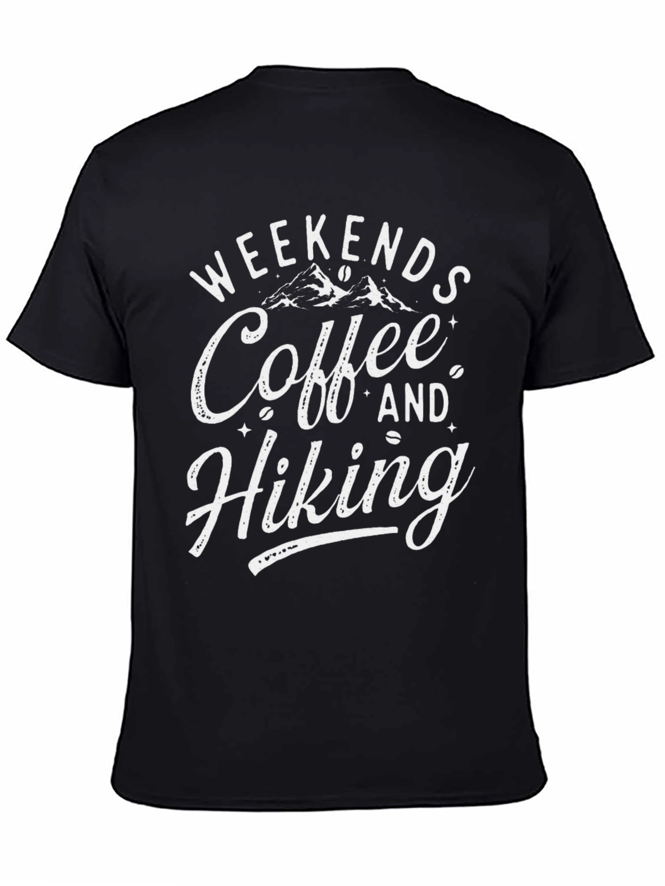 Weekends Coffee and Hiking Black T-Shirt