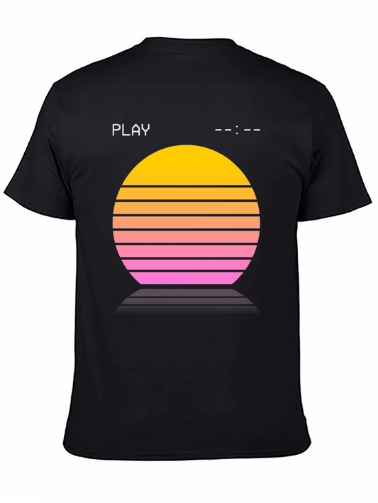 Retro Sunset Tee - Synthwave Style