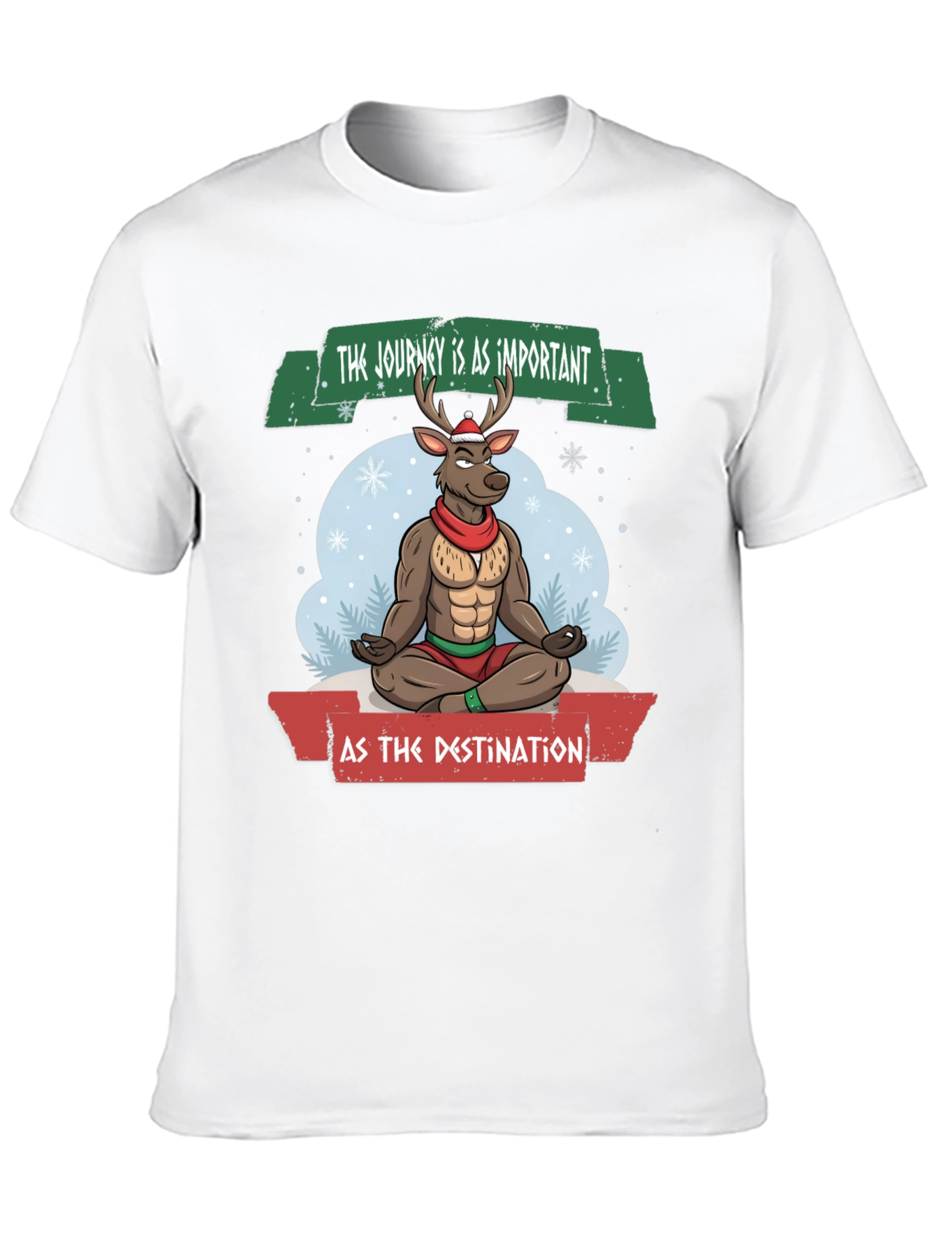 Meditating Reindeer Graphic T-Shirt