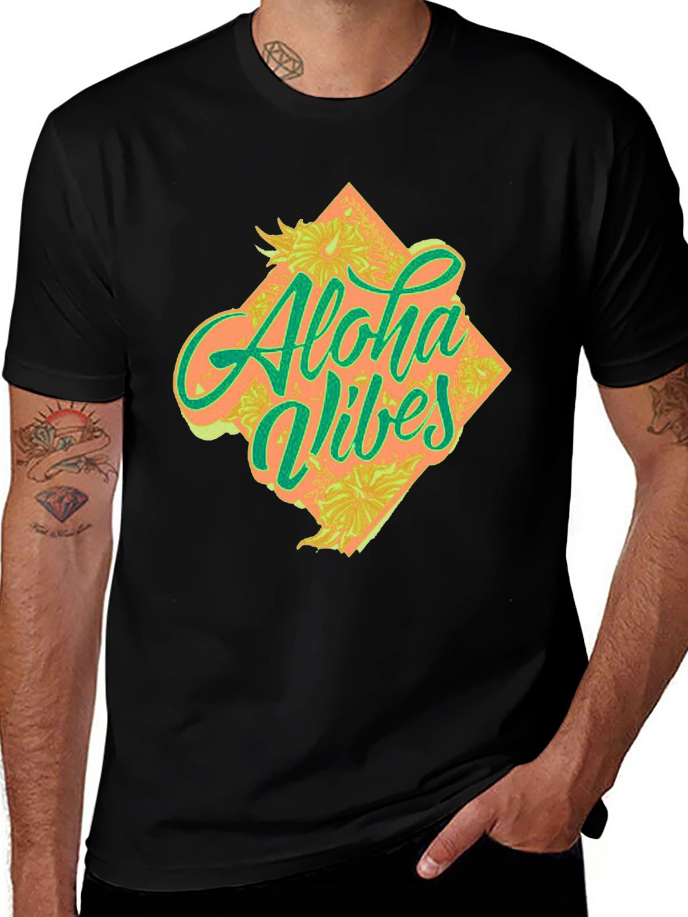 Aloha Vibes Graphic Tee - Tropical Style