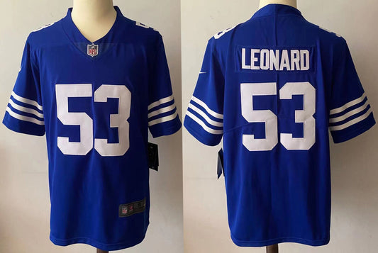Men's Indianapolis Colts Darius Leonard #53 Blue Game Jerseys
