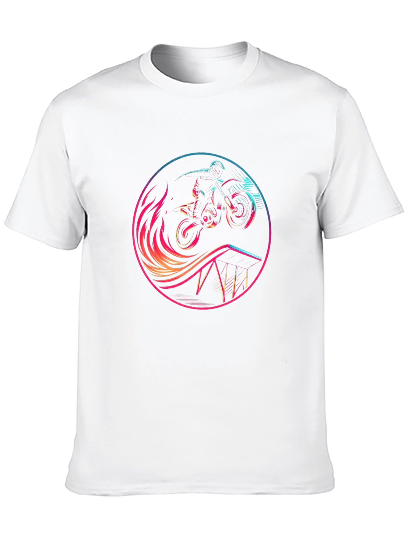 Motocross Rider Graphic Tee - Stylish Black T-Shirt