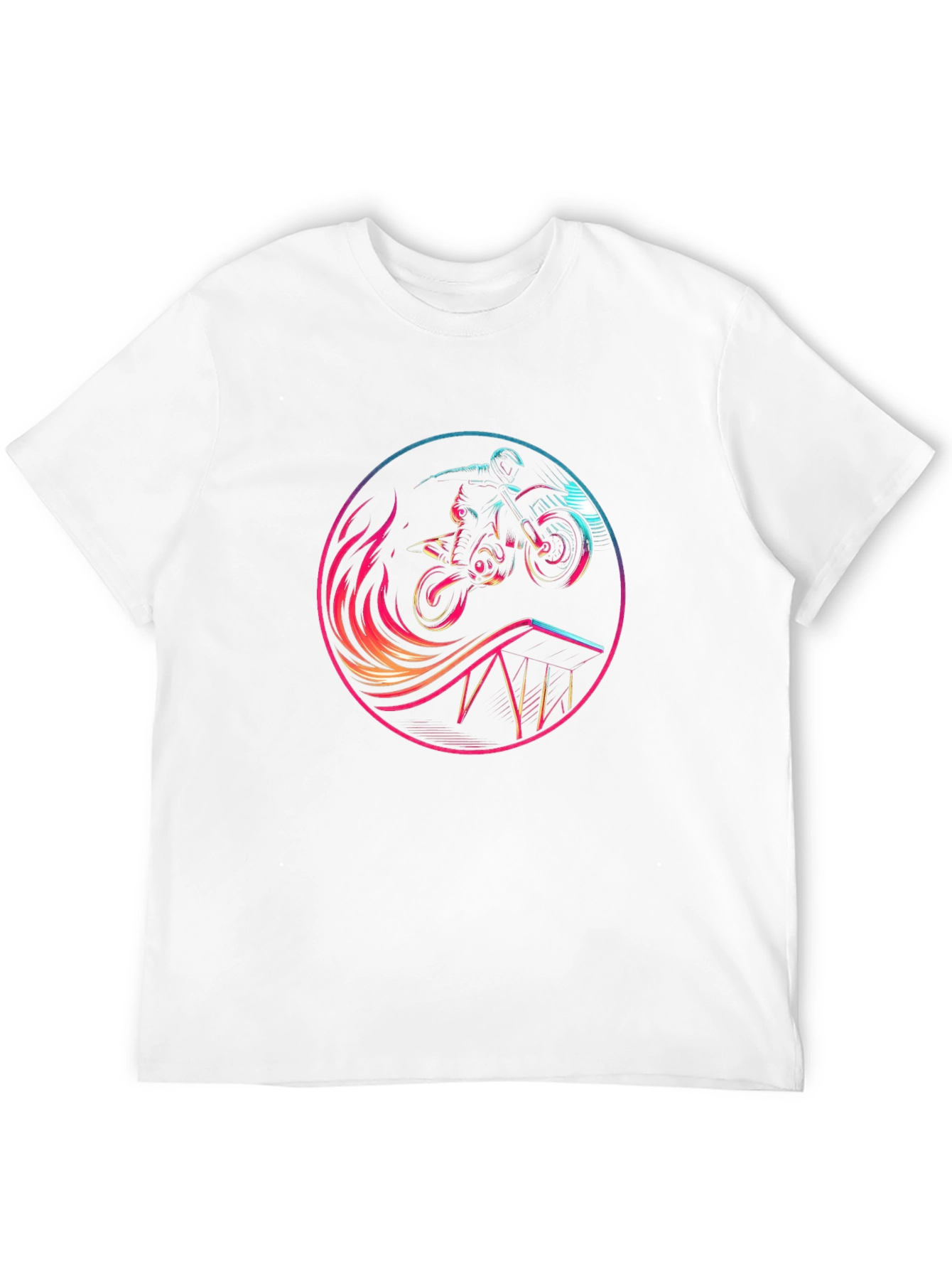 Motocross Rider Graphic Tee - Stylish Black T-Shirt