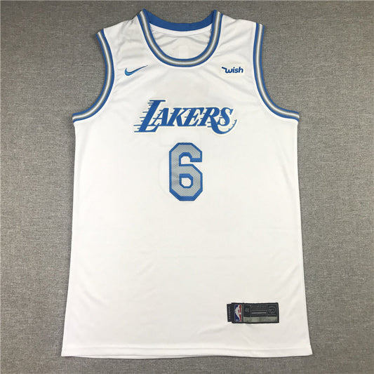 Men's Los Angeles Lakers LeBron James White 2020/21 Swingman Jerseys City Edition