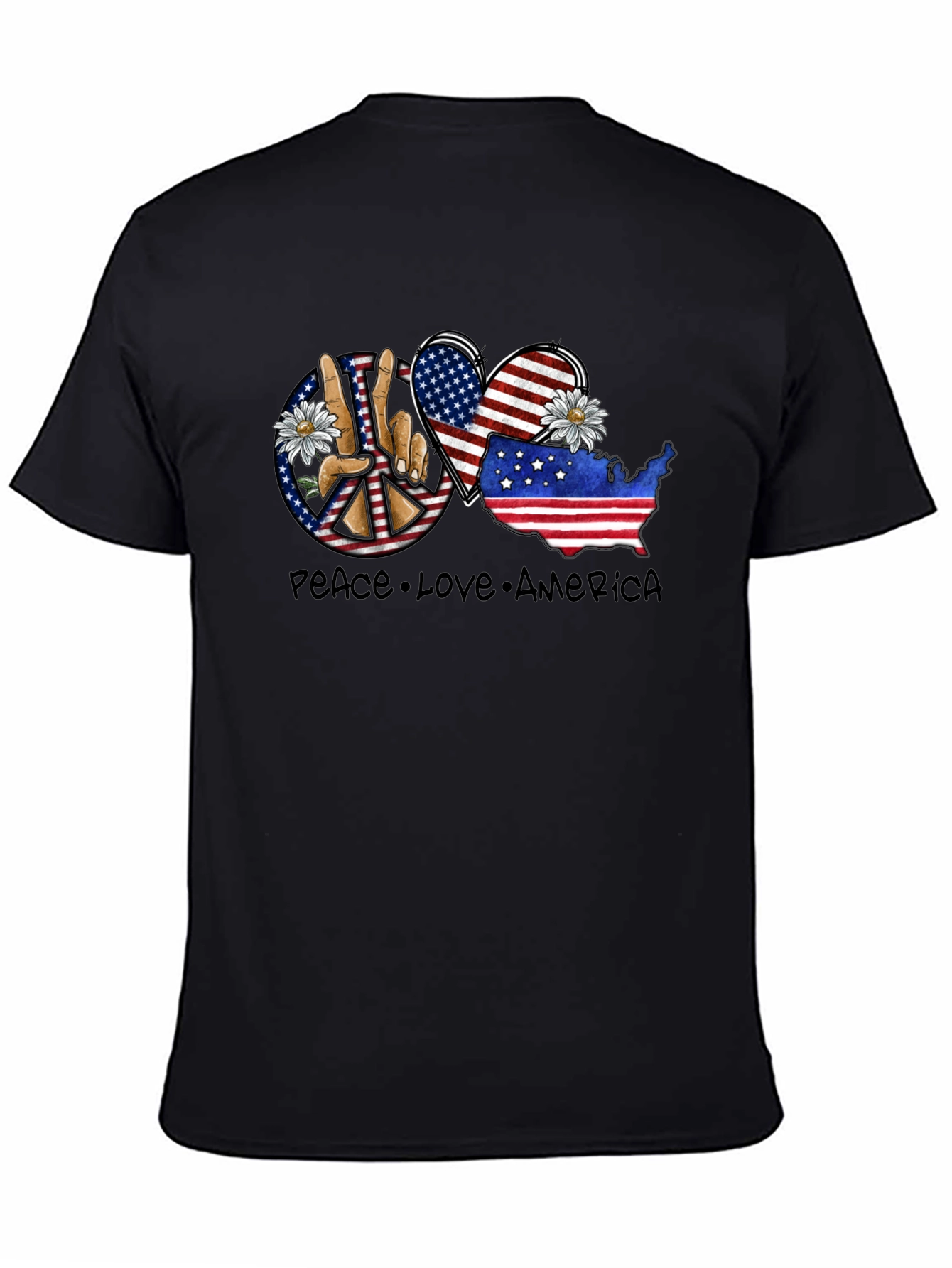 Peace Love America Graphic T-Shirt