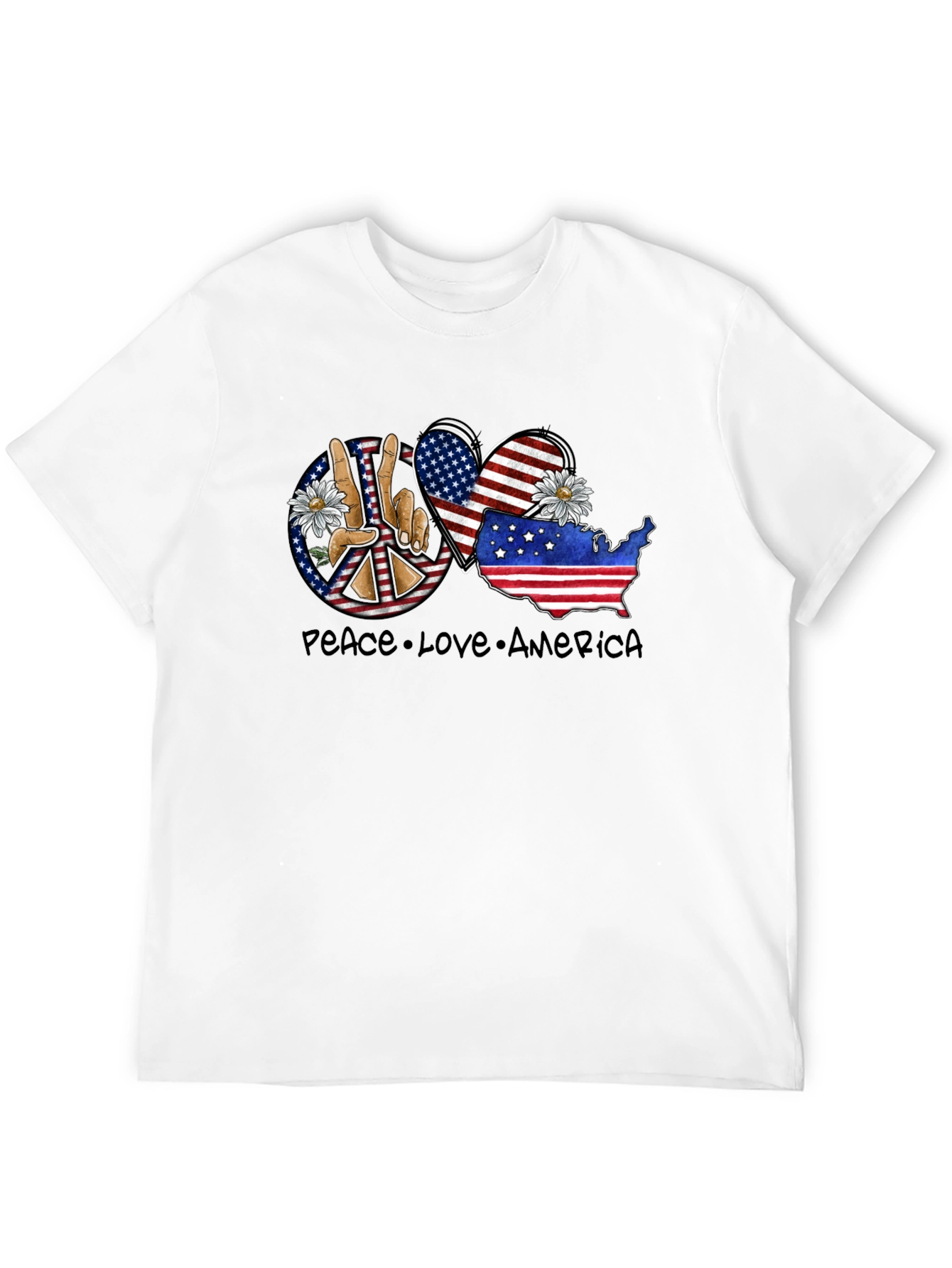 Peace Love America Graphic T-Shirt