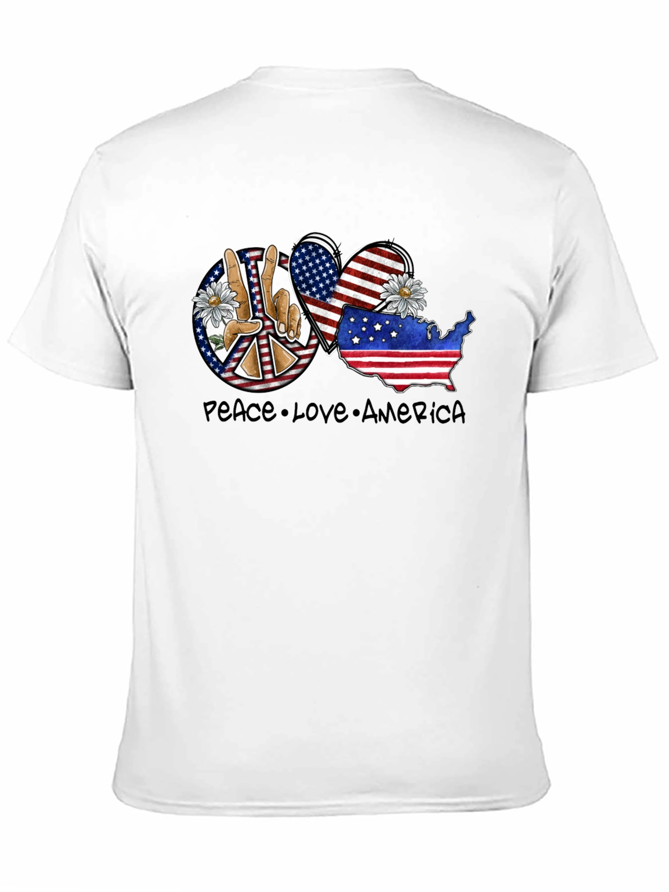 Peace Love America Graphic T-Shirt