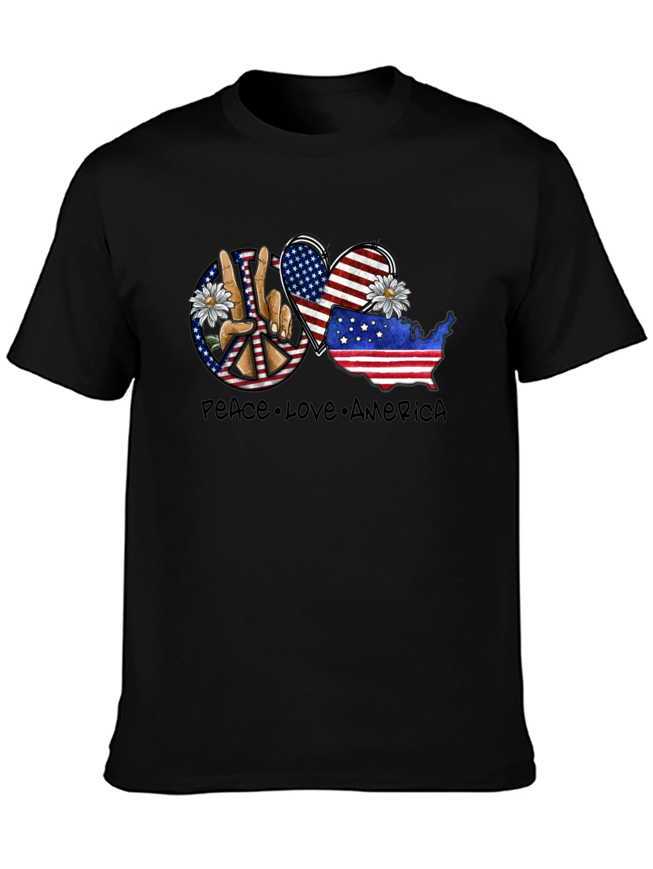 Peace Love America Graphic T-Shirt