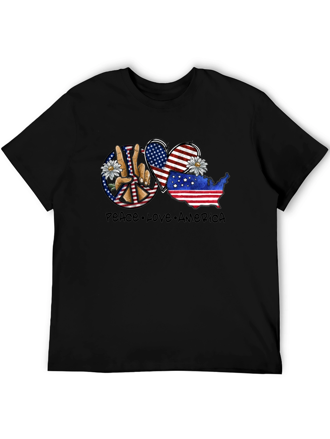 Peace Love America Graphic T-Shirt