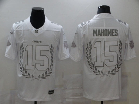 Men's Kansas City Chiefs #15 Patrick Mahomes White Game Jerseys