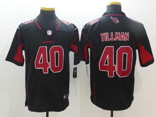 Men's Arizona Cardinals Pat Tillman #40 Black Game Jerseys