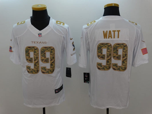 Men's Houston Texans J.J. Watt #99 White Player Game Jerseys