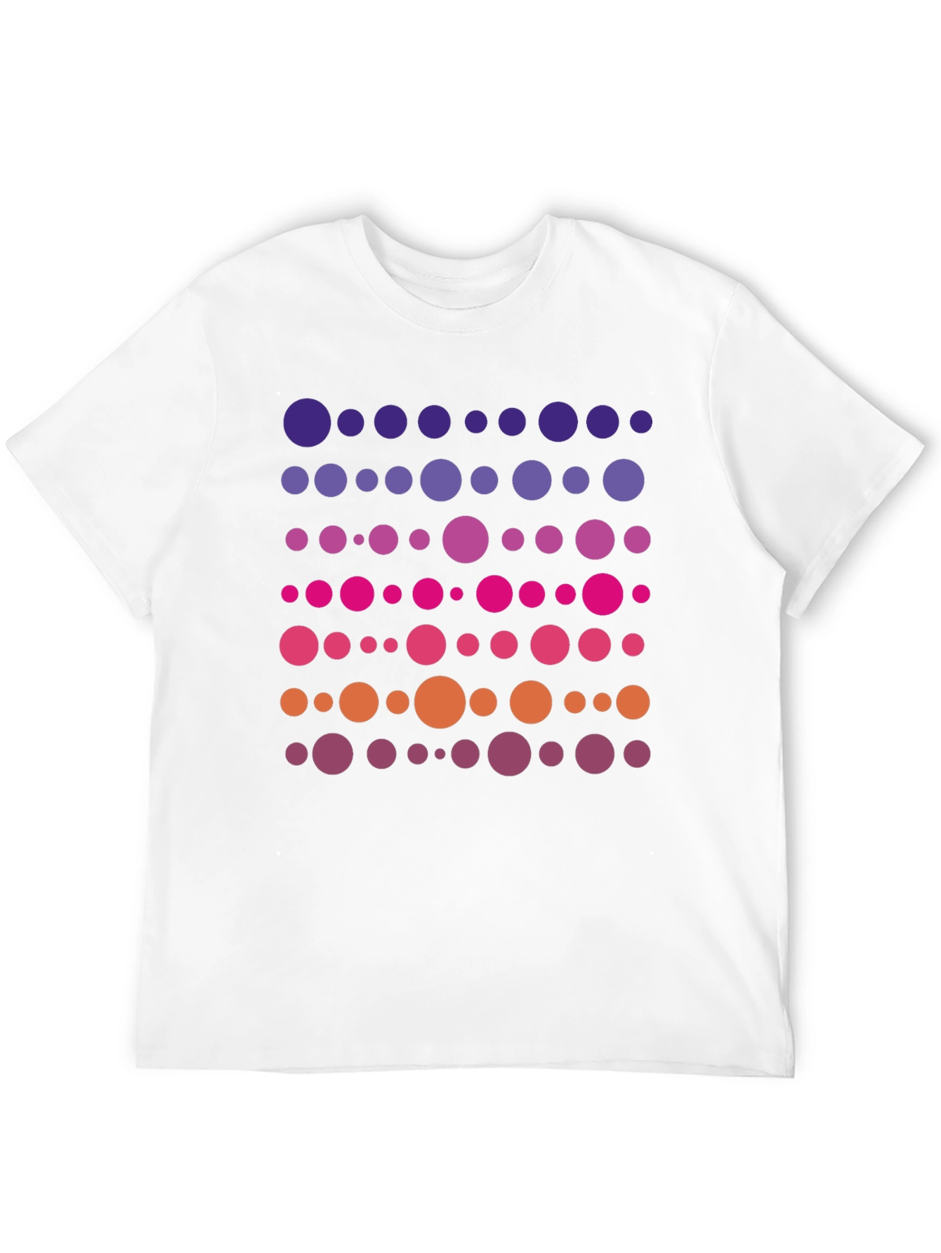 Retro Gradient Dot Pattern Black T-Shirt