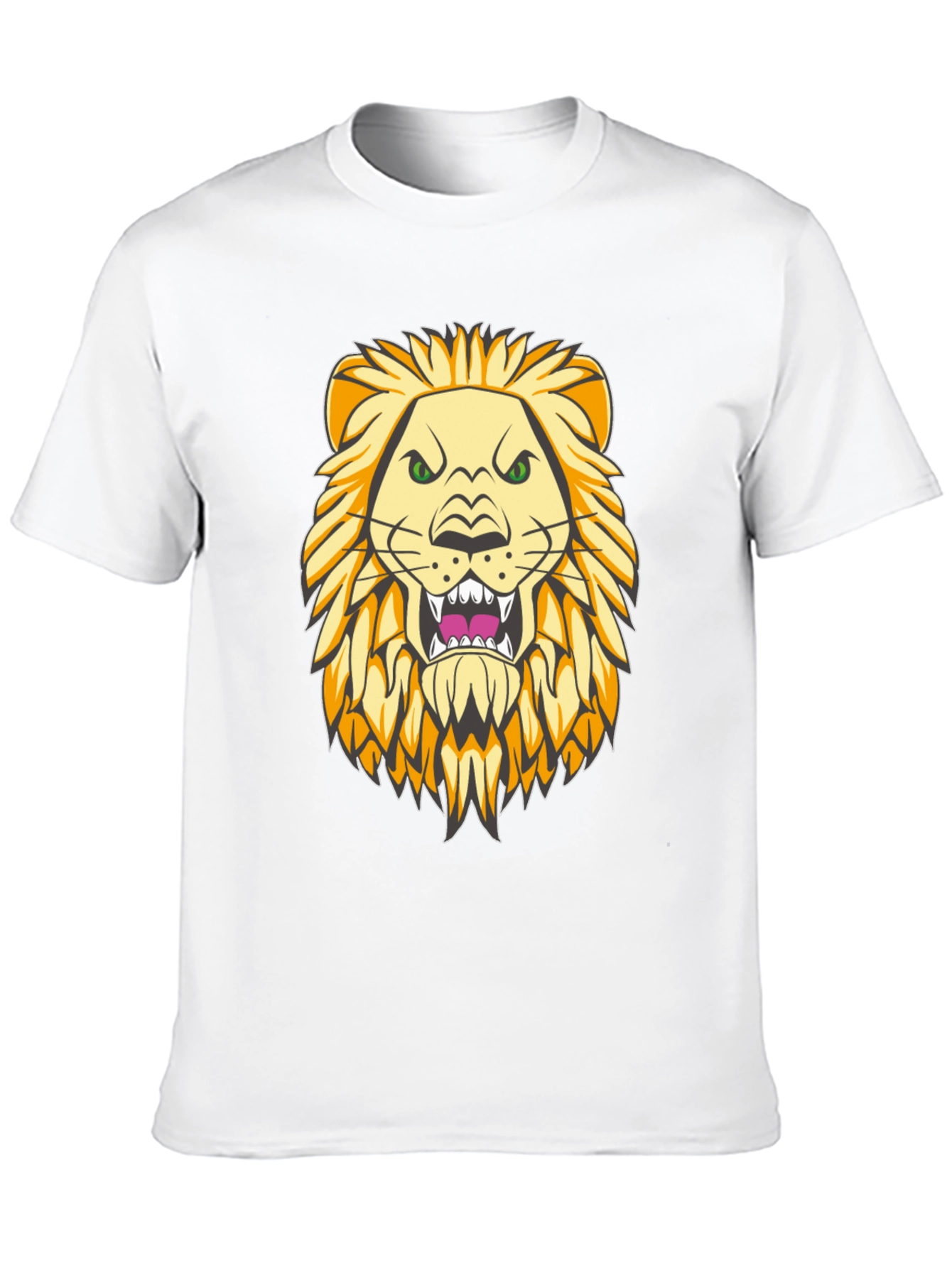 Lion Graphic Print Black T-Shirt