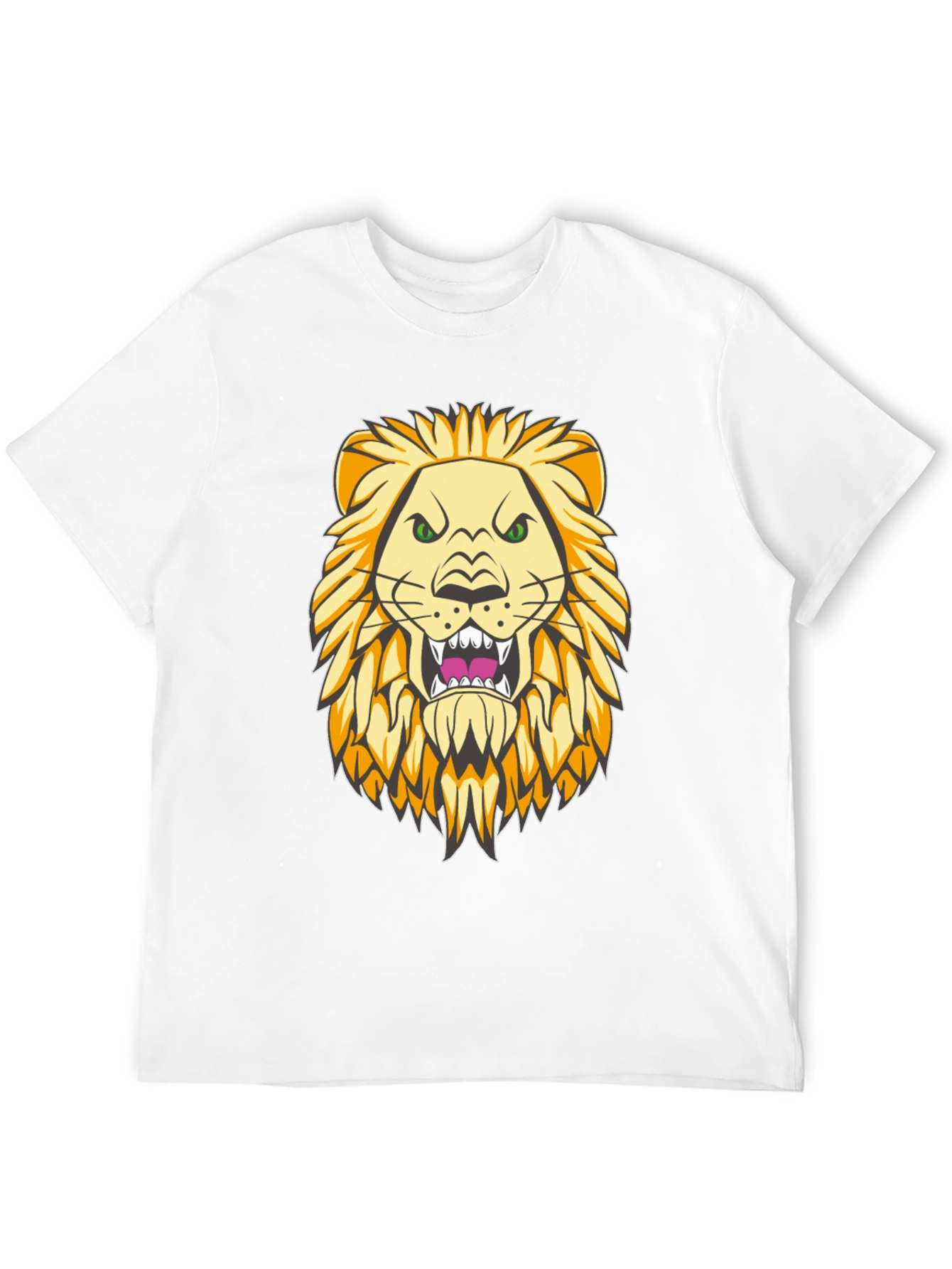 Lion Graphic Print Black T-Shirt