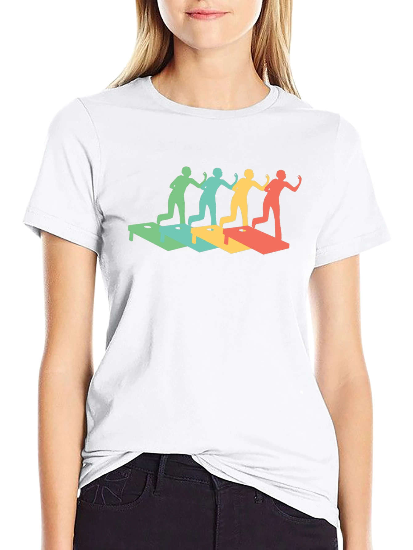 Retro Cornhole Throwing T-Shirt