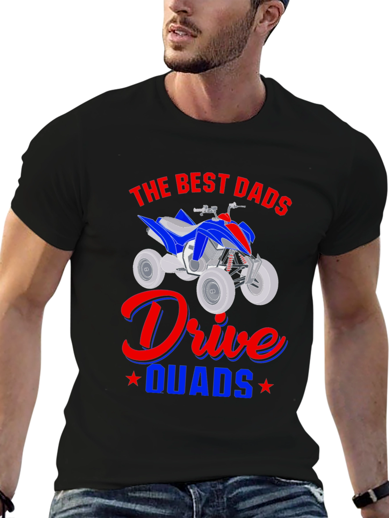 Best Dads Drive Quads T-Shirt Black