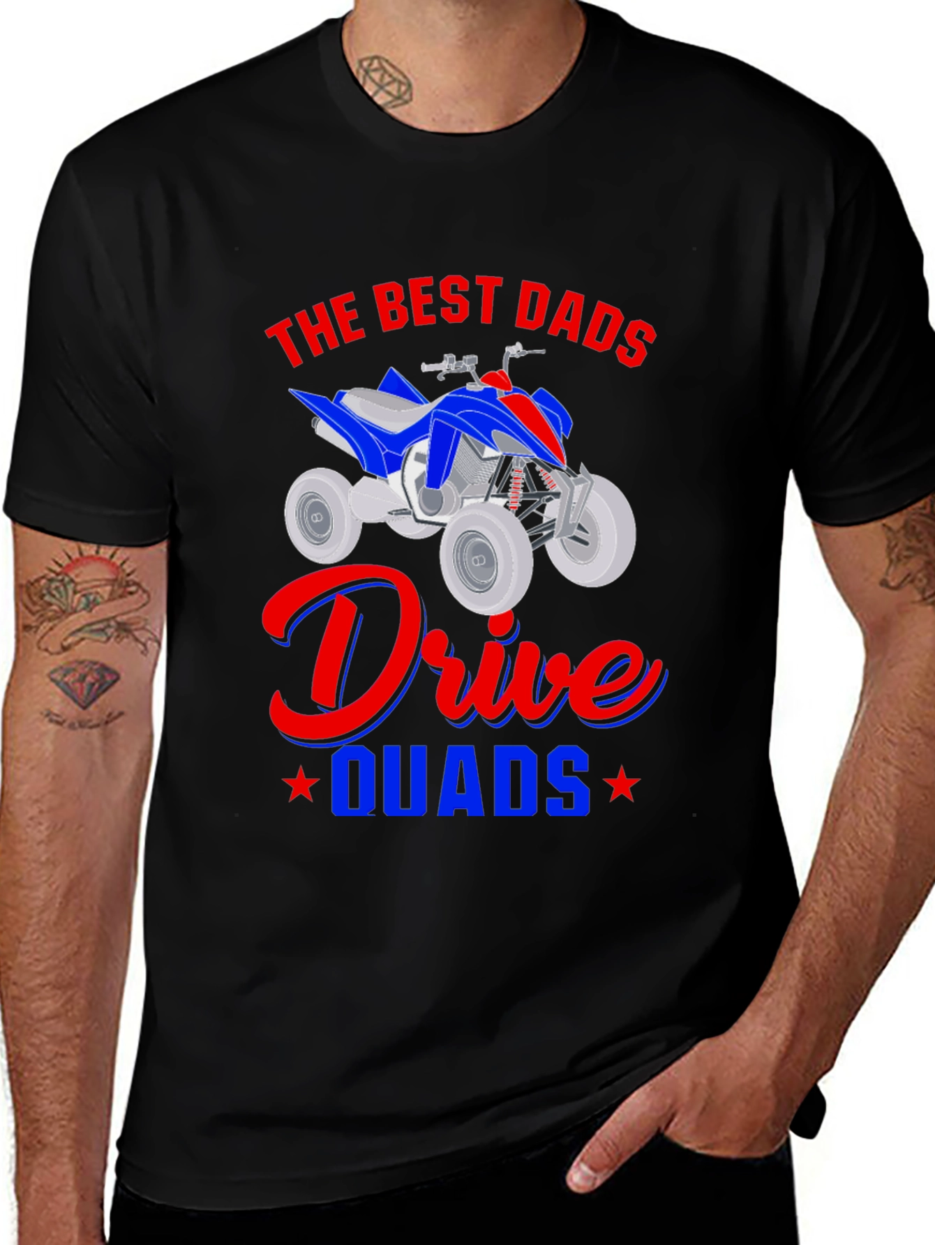 Best Dads Drive Quads T-Shirt Black