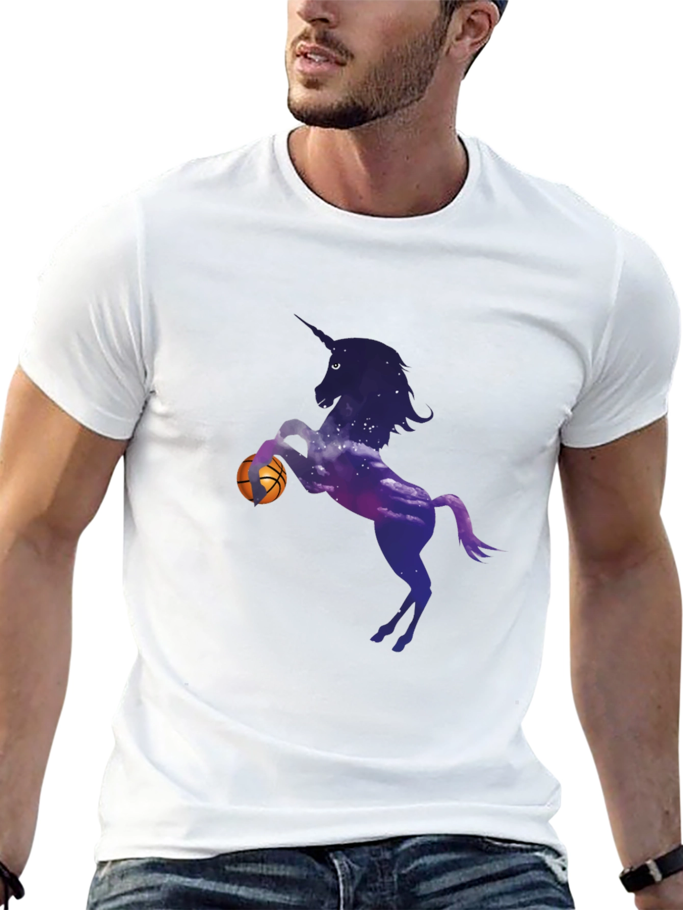 Unicorn Basketball Black T-Shirt