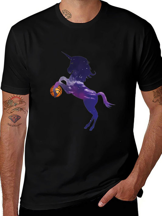 Unicorn Basketball Black T-Shirt