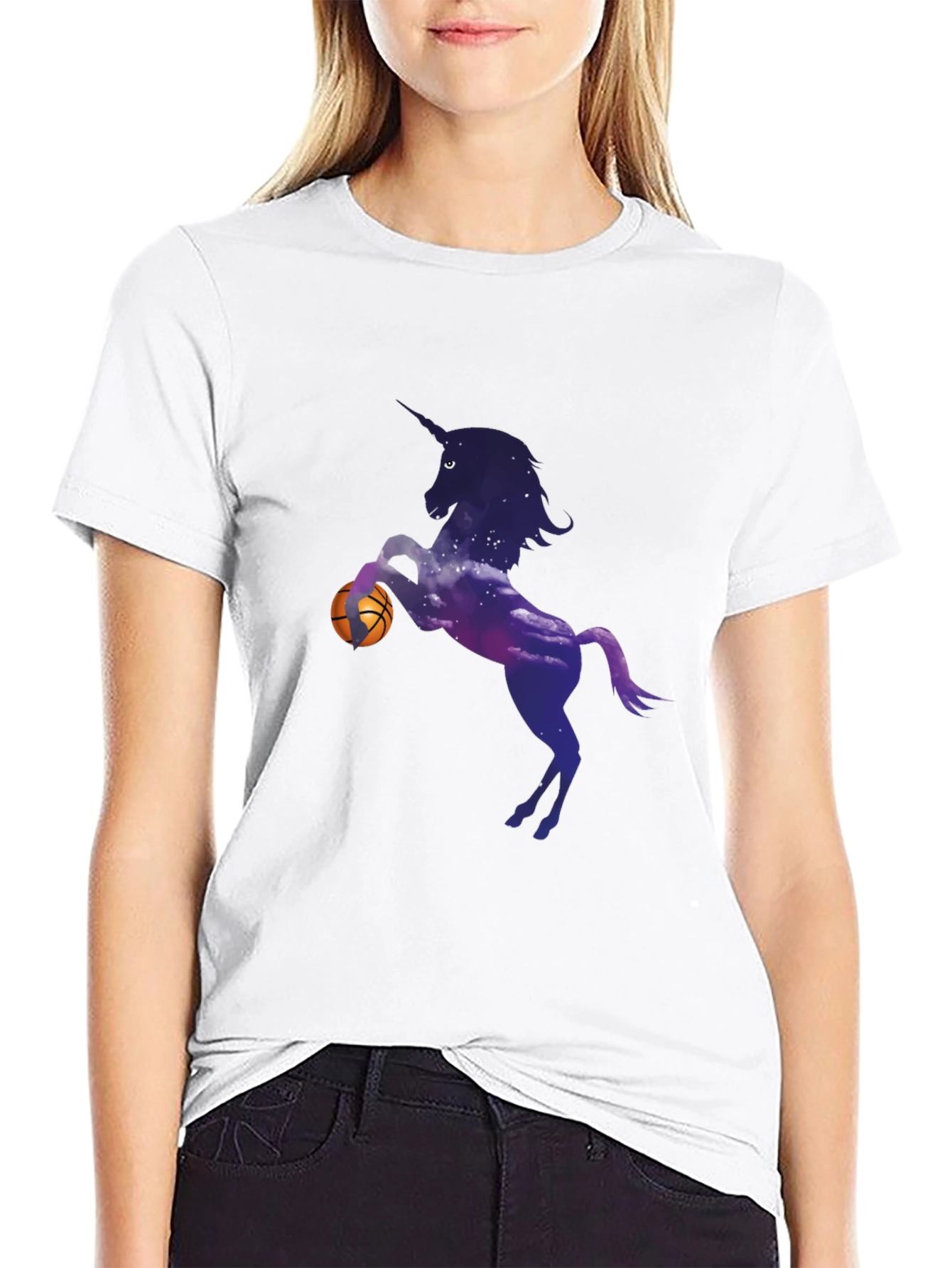 Unicorn Basketball Black T-Shirt