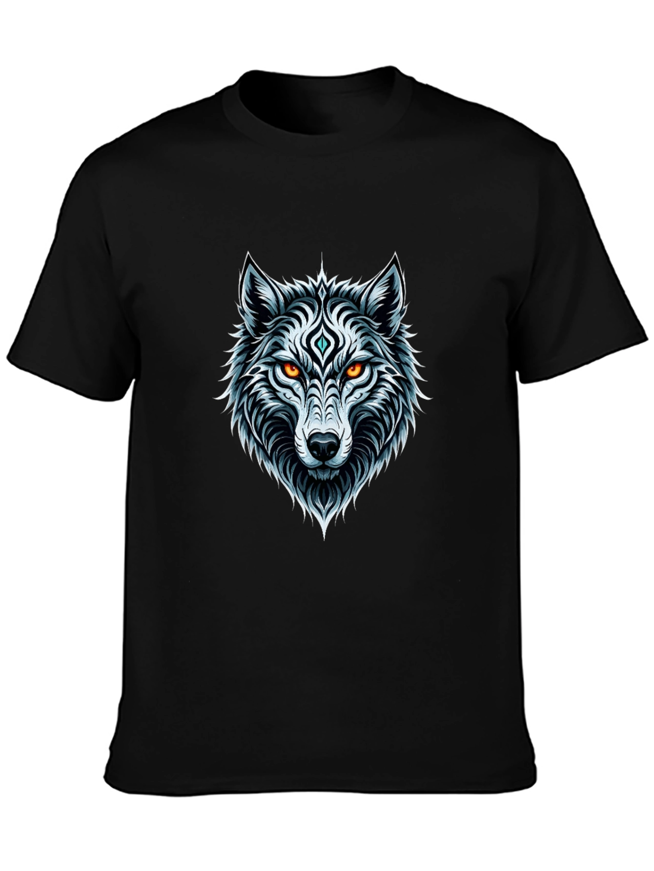 Wolf Graphic Tee - Black Mens T-Shirt