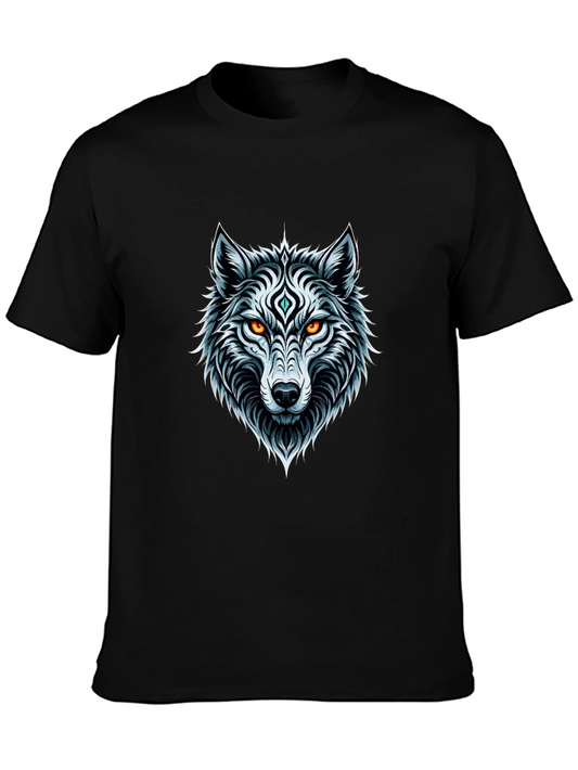 Wolf Graphic Tee - Black Mens T-Shirt