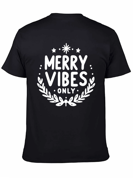 Merry Vibes Only Black T-Shirt