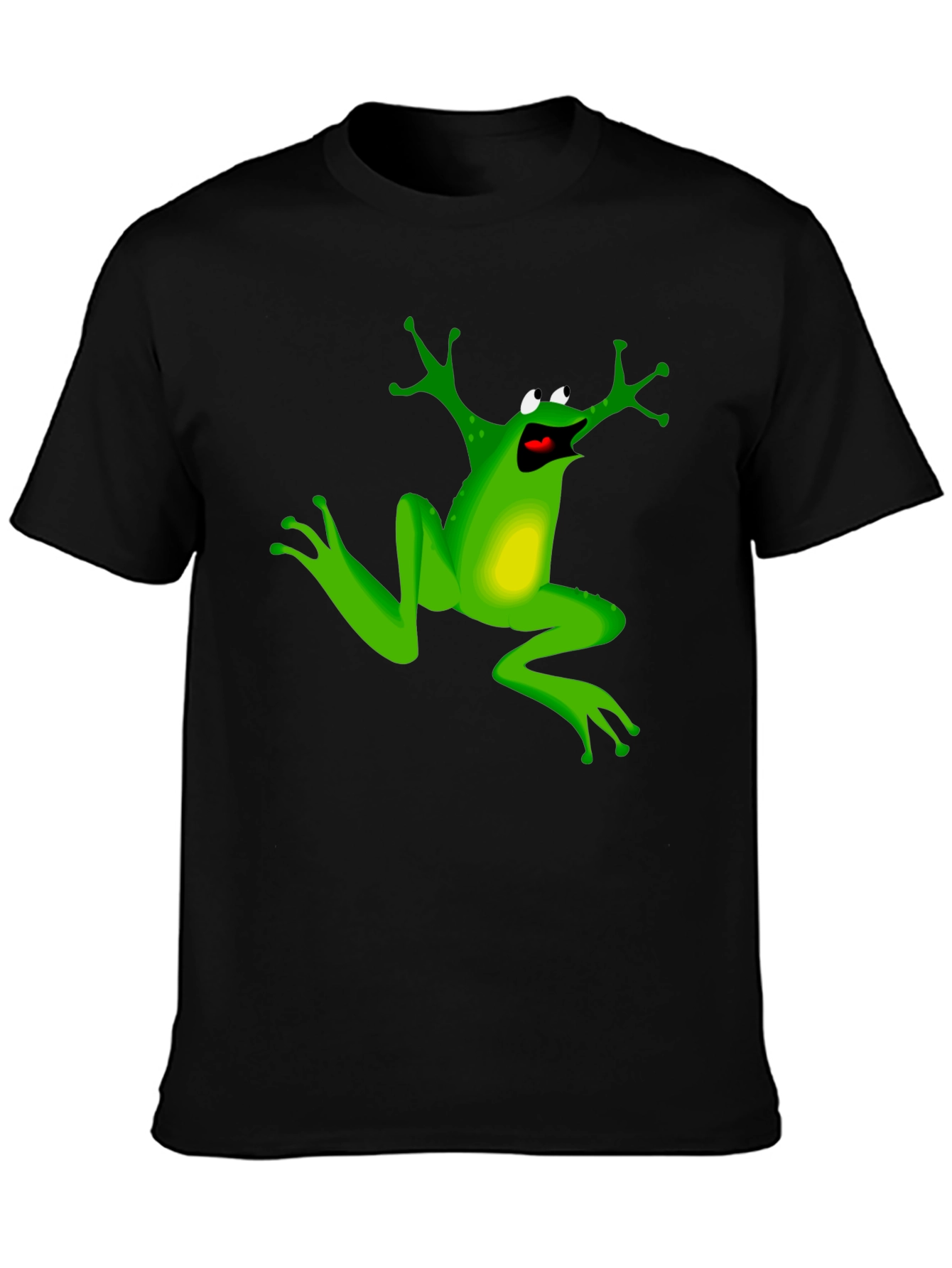 Funny Frog Graphic T-Shirt - Black