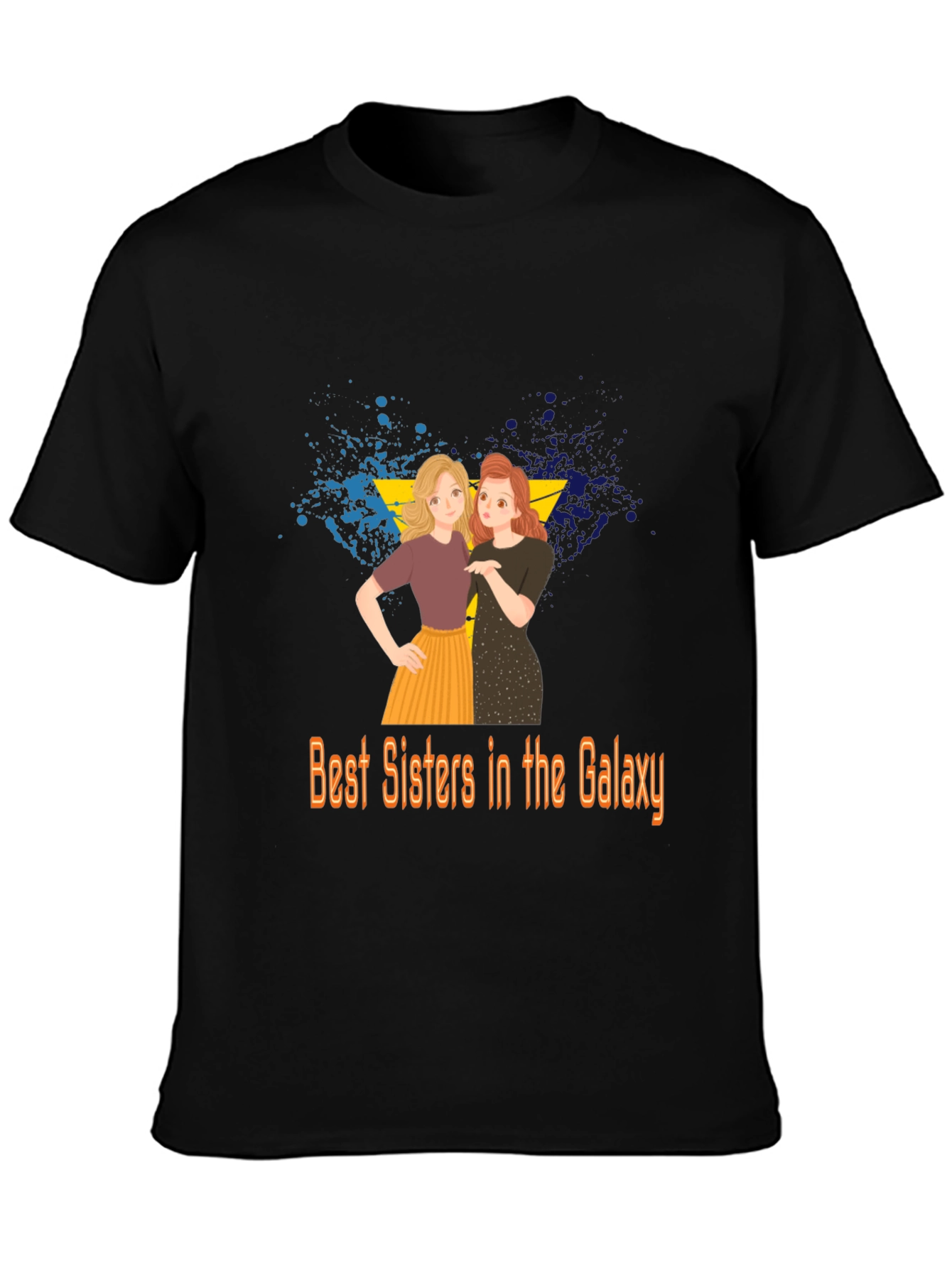 Best Sisters in the Galaxy Black T-Shirt