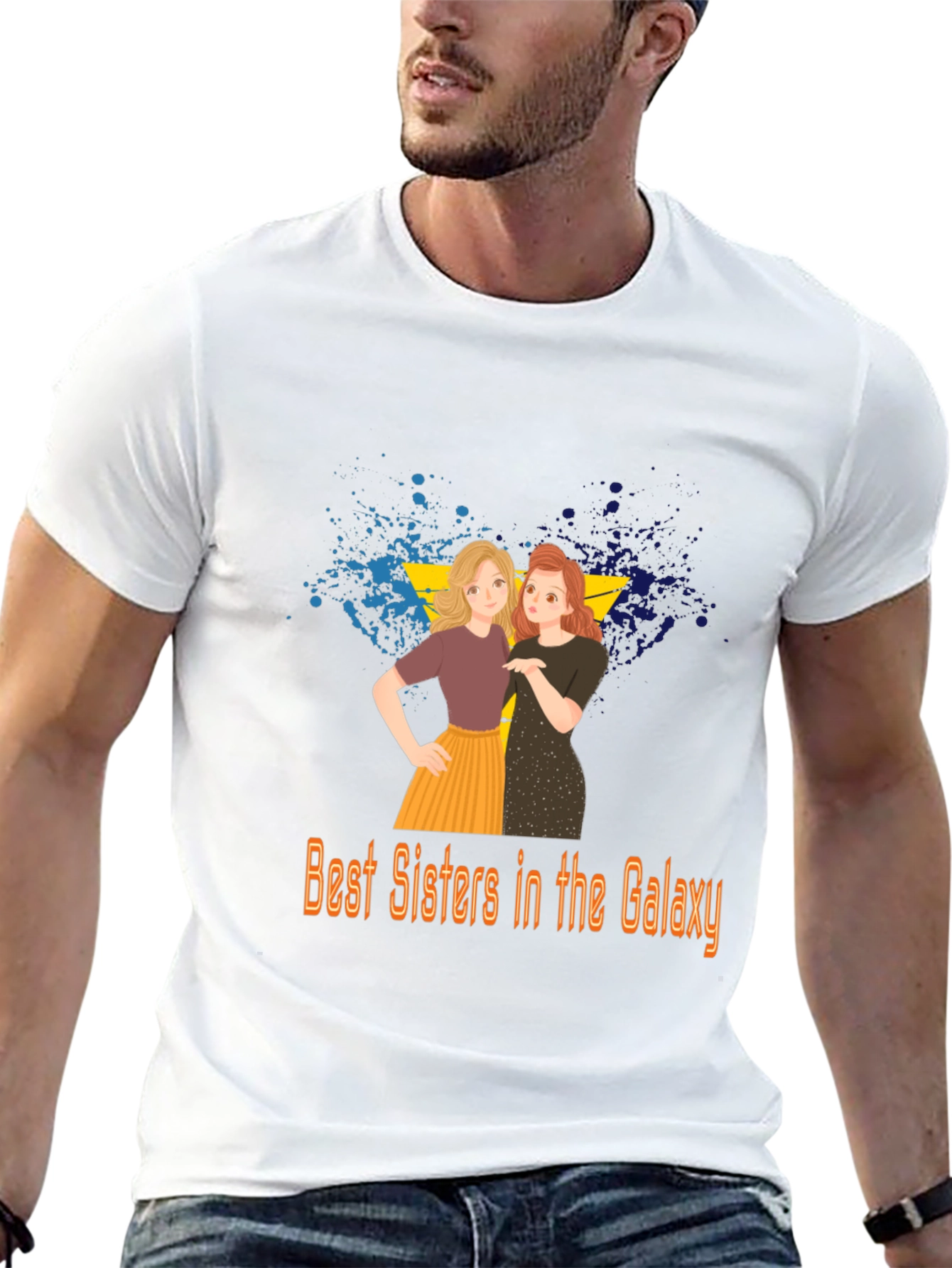 Best Sisters in the Galaxy Black T-Shirt