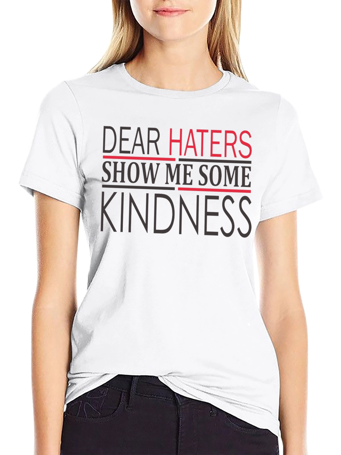 Dear Haters Kindness Graphic Tee - Mens Casual T-Shirt