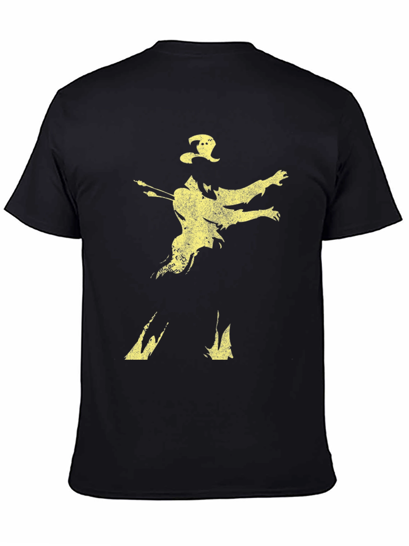 Distressed Silhouette Graphic Print Mens Tee
