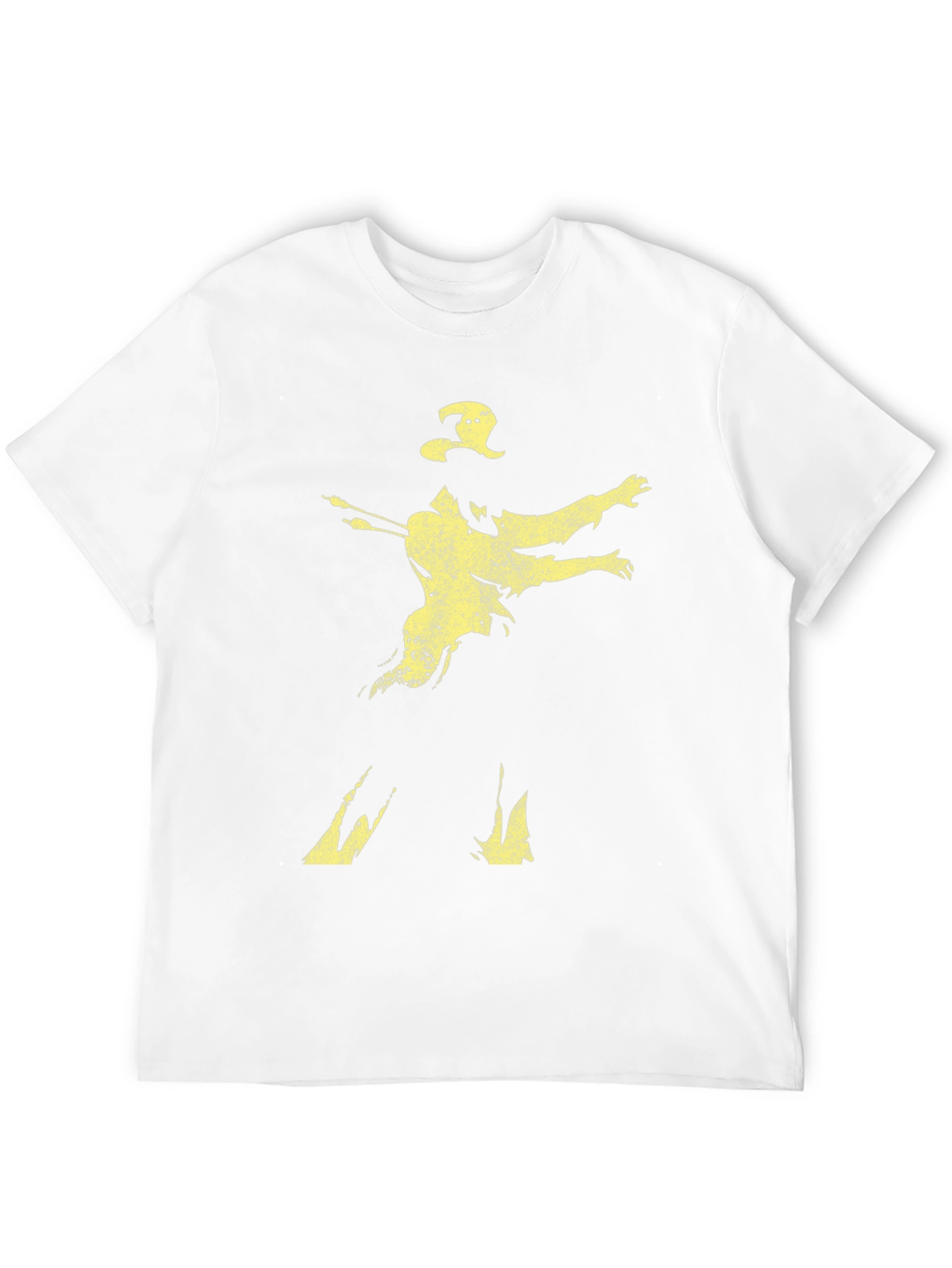 Distressed Silhouette Graphic Print Mens Tee