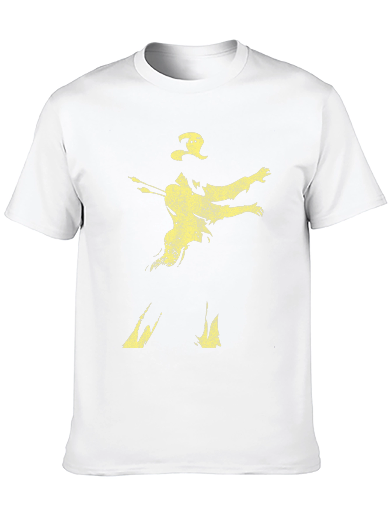 Distressed Silhouette Graphic Print Mens Tee