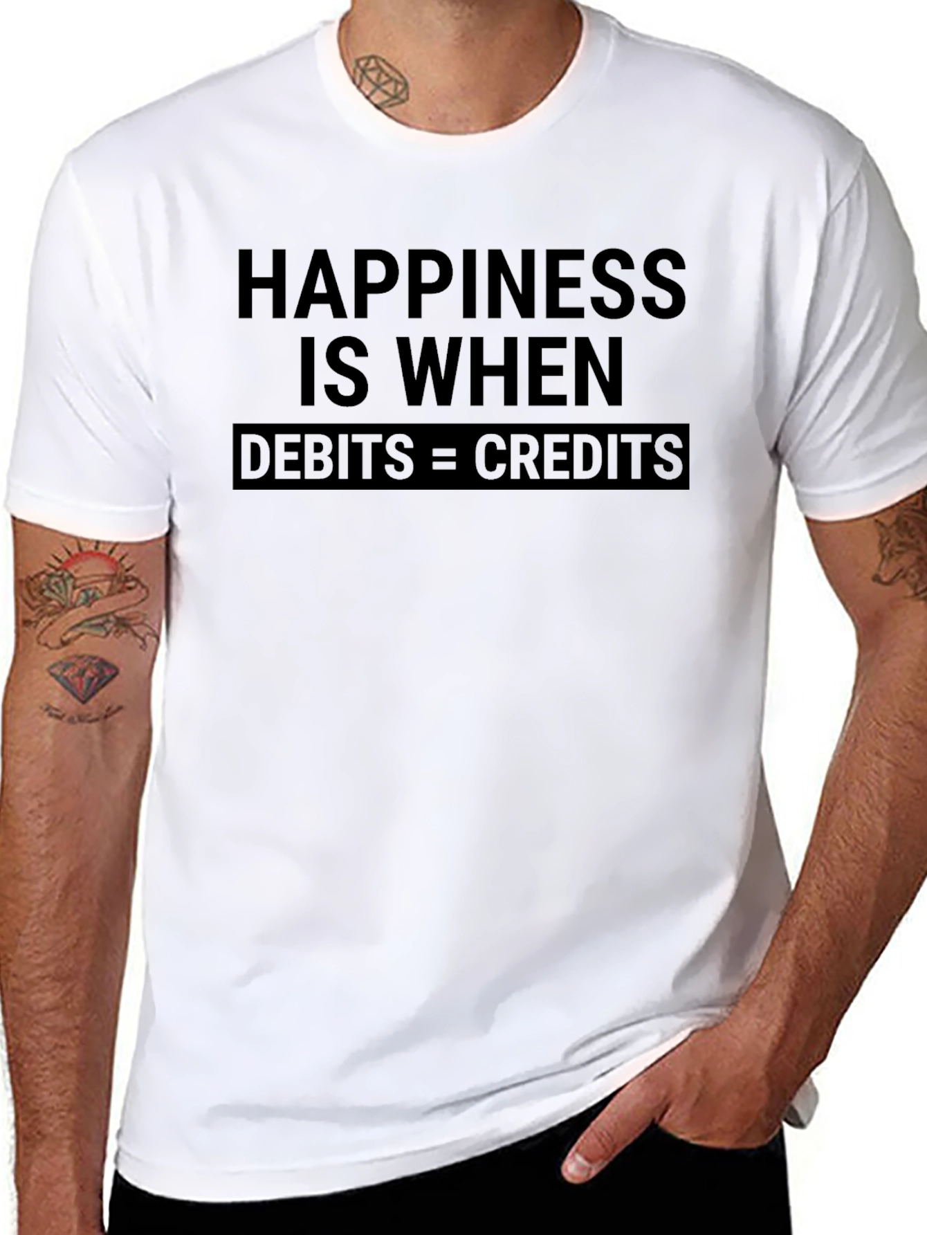 Accountant Happiness Black T-Shirt