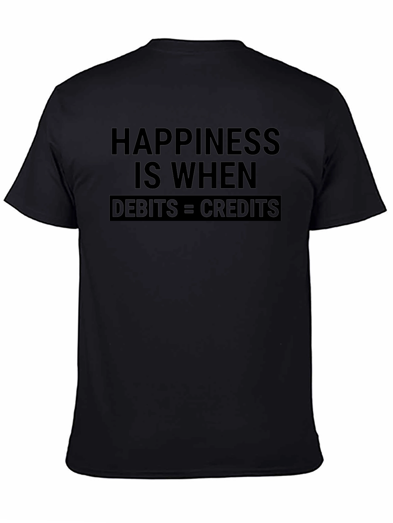 Accountant Happiness Black T-Shirt
