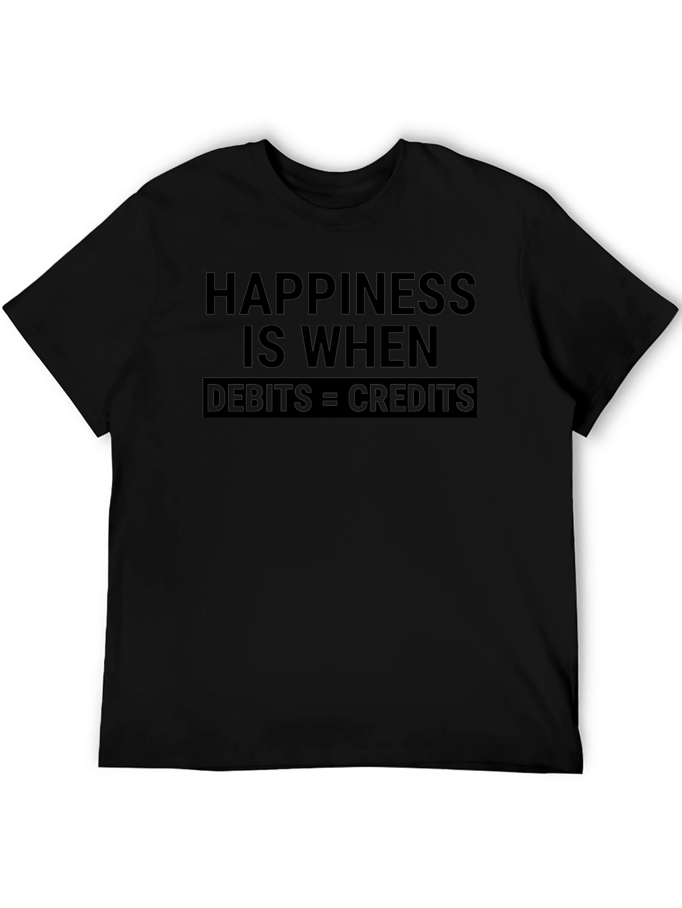 Accountant Happiness Black T-Shirt